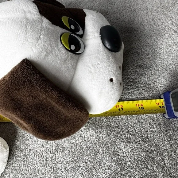 Pound Puppies Plush 17" White w/ Brown Spots, 2019 Hasbro Basic Fun Stuffed Dog - Picture 11 of 13